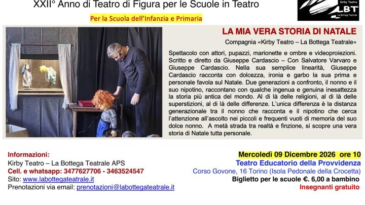2.Spettacolo Storia di Natale Scuole 09 Dicembre 2026 Torino