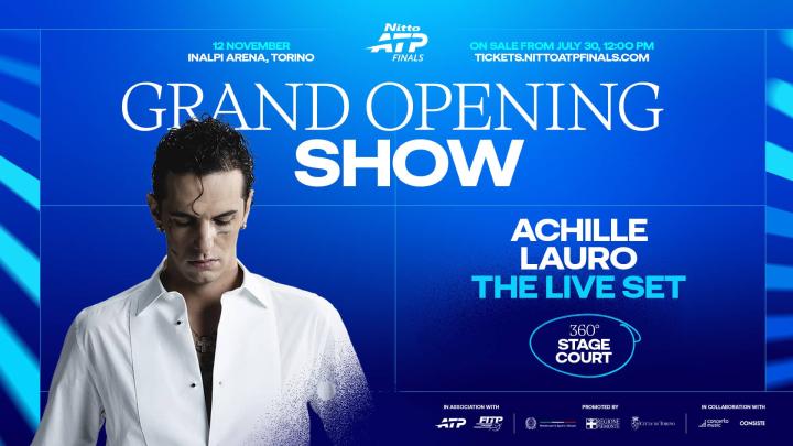 Nitto ATP Finals Grand Opening Visual Horizontal Achille Lauro
