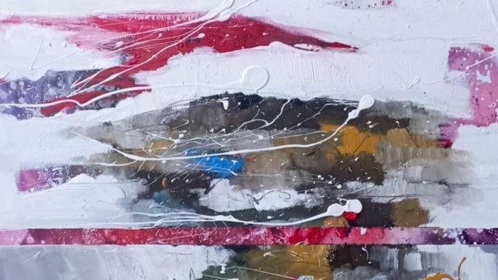Particolare di un dipinto di Piergiorgio Panelli da www.monferrato.org Particolare di un dipinto informale