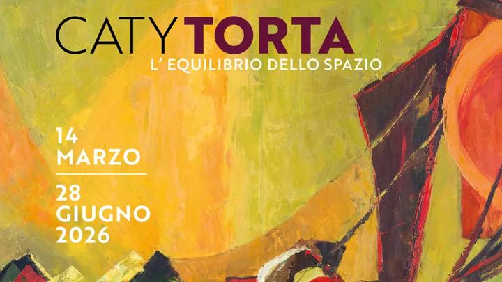 Titolo e particolare di dipinto astratto di Cathy Torta