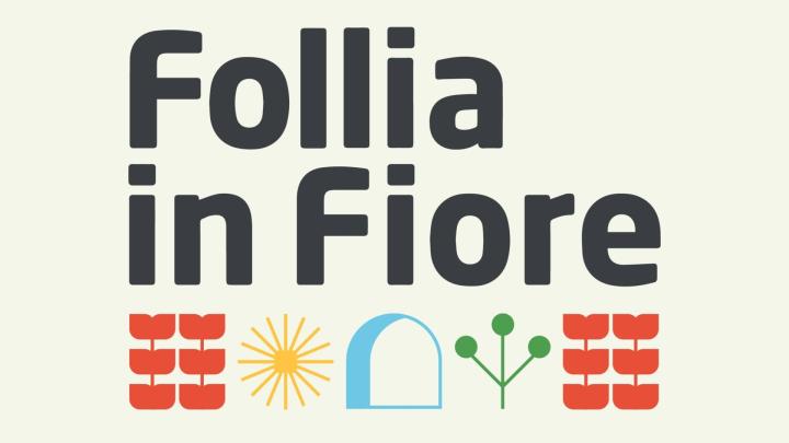 Titolo e grafica con fiori stilizzati