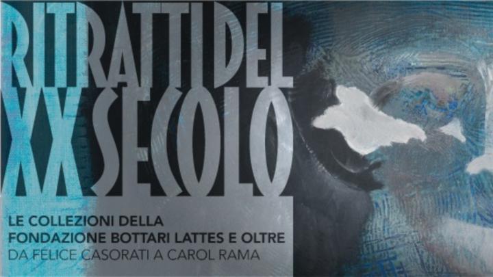 Titolo e particolare di dipinto raffigurante volto umano stilizzato