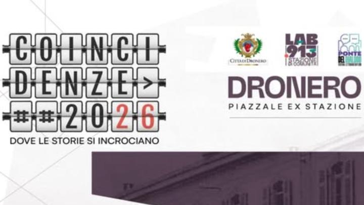Logo del festival con motivo a grata, altri loghi e stemmi  