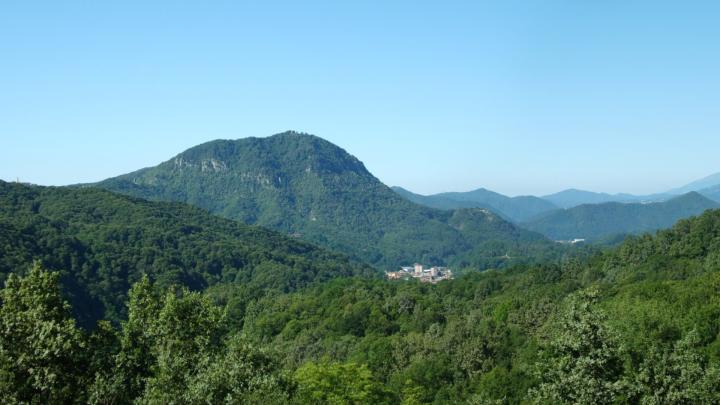 Foto di Alberto Orlandini, particolare, da Wikipedia Monte fenera e Valduggia visti da Zuccaro: monti e colli verdeggianti ed edifici al centro