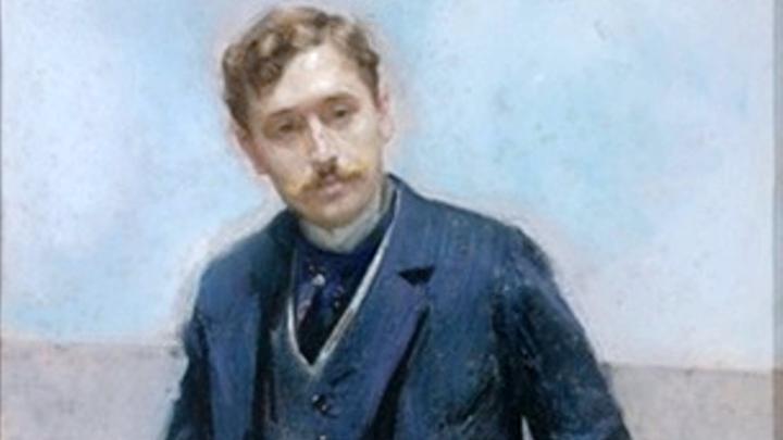 Particolare di ritratto a pastello del commediografo Feydeau