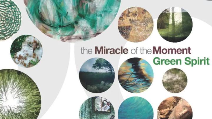 Titolo e tondi con particolari di opere in mostra