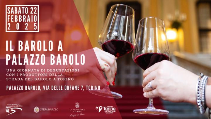 Grafica con titolo e due mani con calici di vino che fanno un brindisi