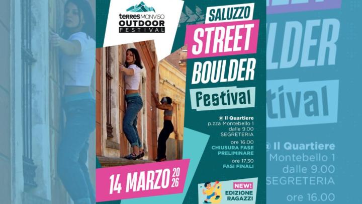 Locandina della manifestazione Foto di arrampicatori su antiche finestre, loghi e scritte