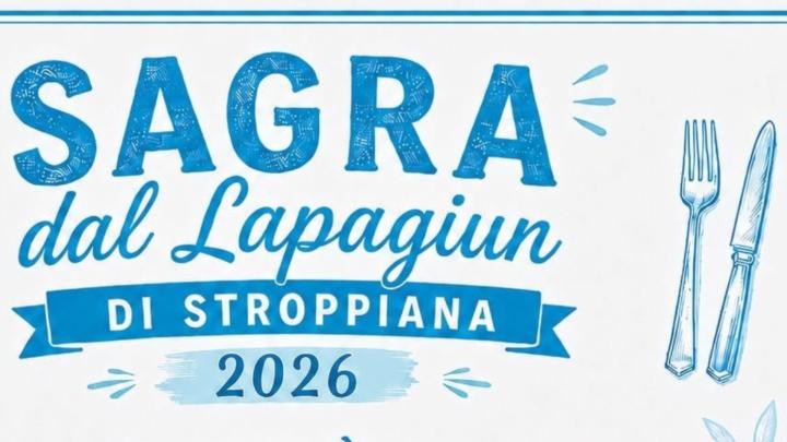 Particolare di un menu della sagra, da Facebook Grafica con titolo, illustrazione con coltello e forchetta