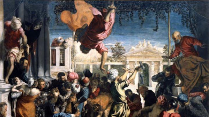 Tintoretto, San Marco libera uno schiavo, particolare della tela alle Gallerie dell'Accademi di Venezia