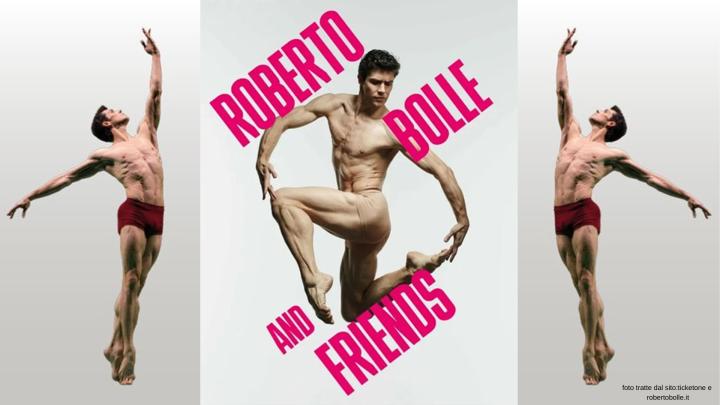 Il danzatore Roberto Bolle in tre pose mentre danza