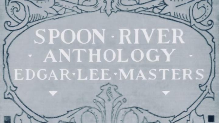 Titolo da vecchia edizione della "Spoon River anthology" (dalla locandina dell'evento) Titolo stampato entro cartiglio a volute