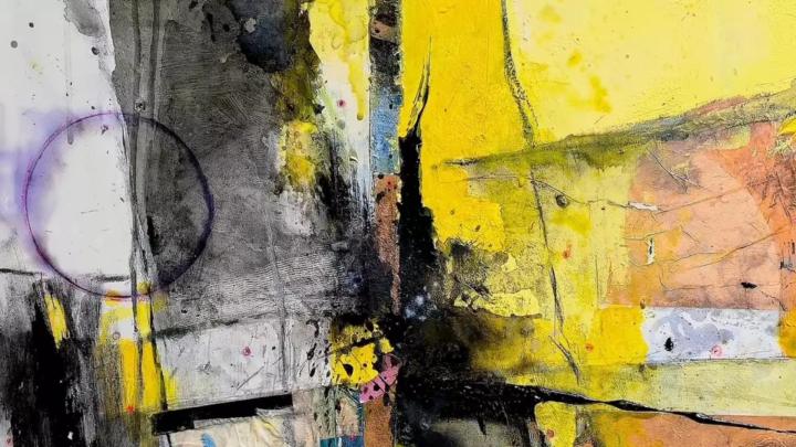Particolare di opera dell'artista Giulio Lucente da www.visitlmr.it Dipinto informale