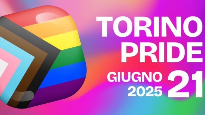 Grafica con titolo e simbolo della comunità LGBTQIA+