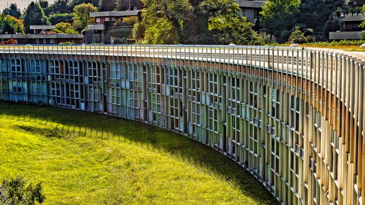 Ivrea open Museum Olivetti west residential unit, amphitheater condominium. Img credits: Realy Easy Star
